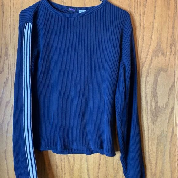 2/$10! HEAVYWEIGHT JUNCTURE UNISEX RIBBED WHITE STRIPPED LONG SLEEVE SHIRT 🍀 2 - Picture 1 of 5